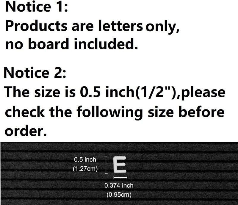 G GAMIT Felt Letter Board Letters Only - Pre-cut 0.5 Inch(1/2”) Tall White Letters 492pcs with Canvas Bag(No Board Included) - Image 2